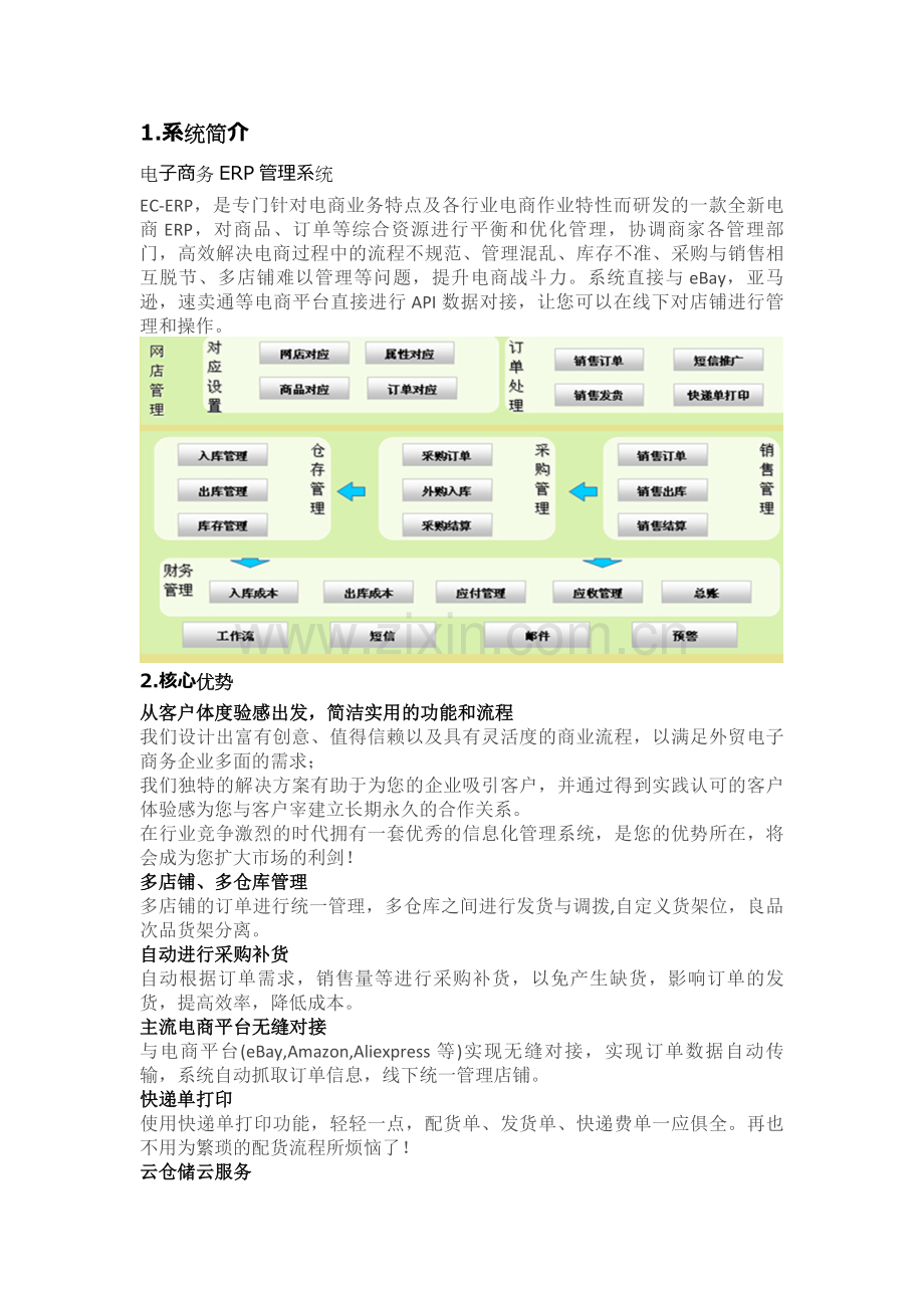 电子商务ERP管理系统解决方案.doc_第1页