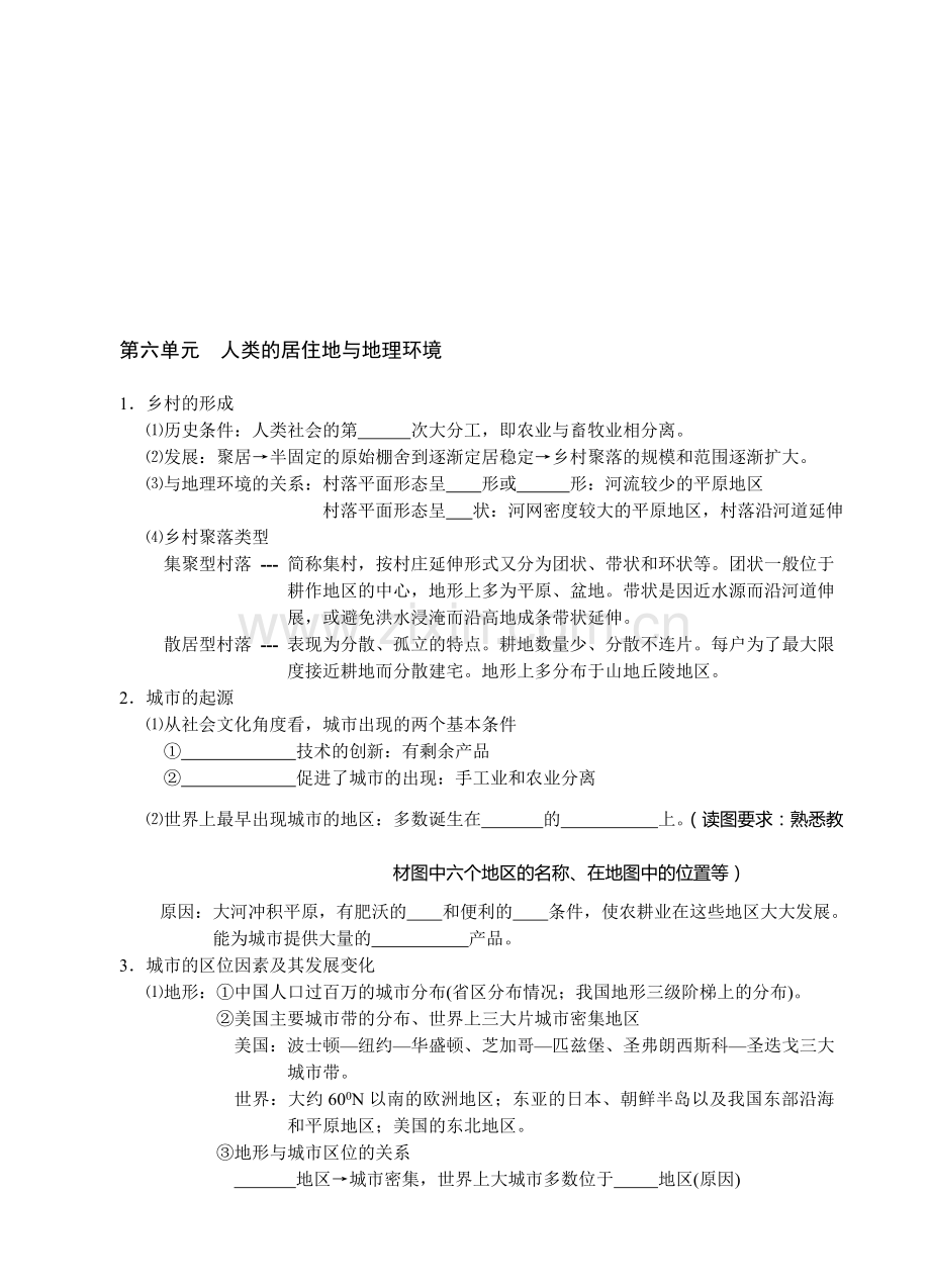 高中地理会考总复习单元六.doc_第1页