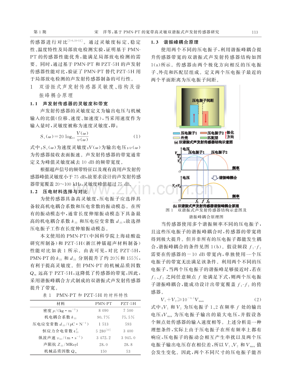 基于PMN-PT的宽带高灵敏双谐振式声发射传感器研究.pdf_第2页