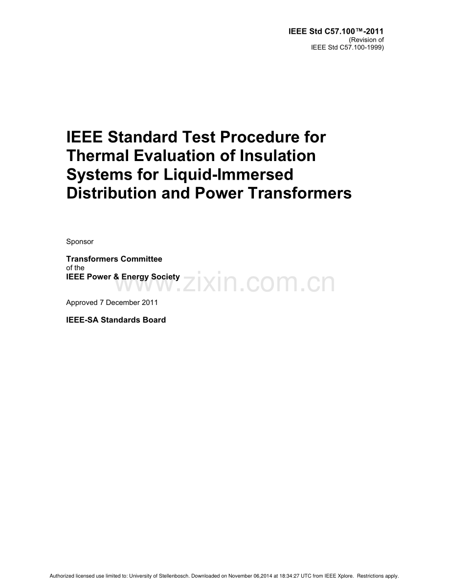 IEEE C57.100-2011 液浸式配电变压器和电力变压器绝缘系统热评估试验程序.pdf_第3页