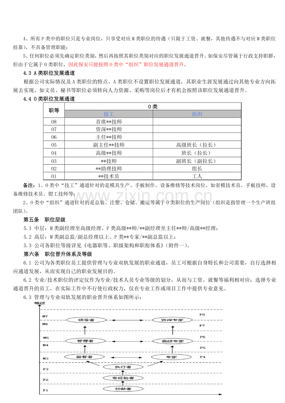 某某股份公司员工职位发展通道管理办法(定稿).doc_第3页