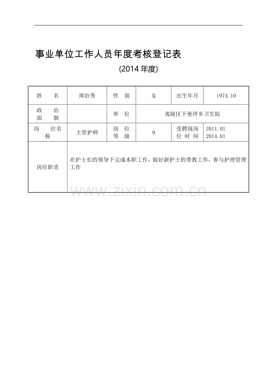 事业单位工作人员年度考核登记表[2]..doc_第1页