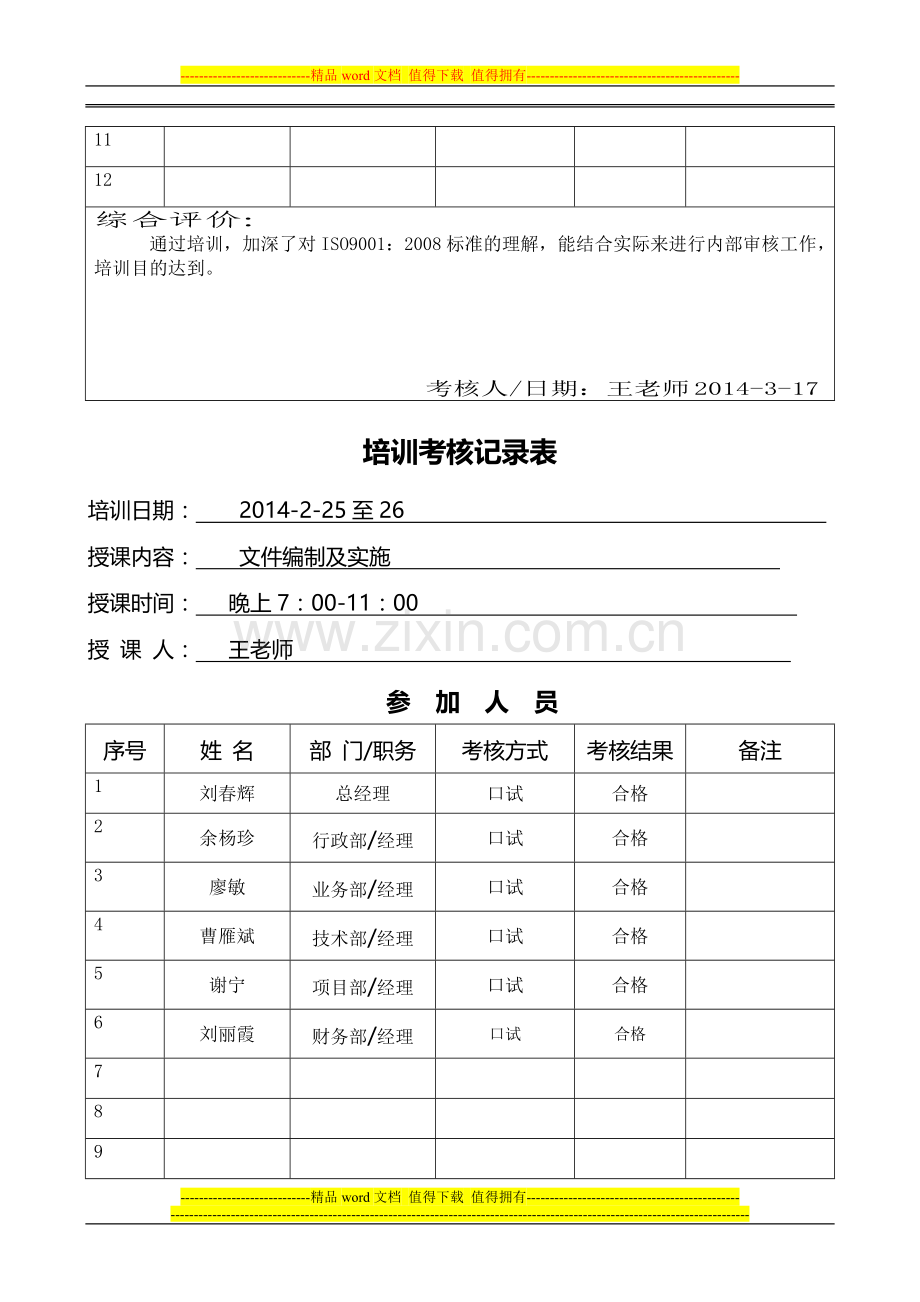 02-04培训考核记录表..doc_第3页