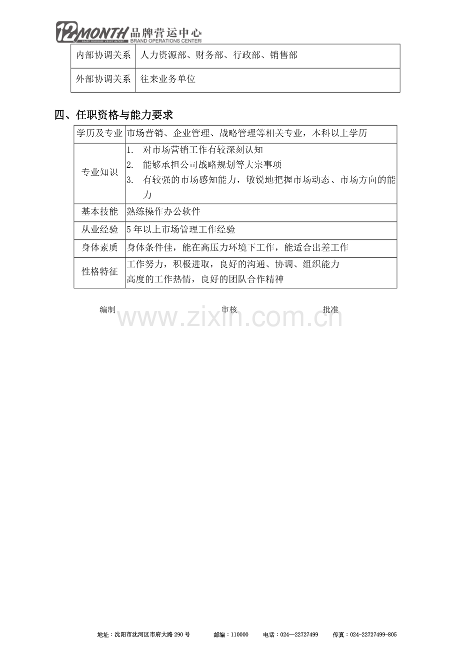 市场部经理的职责及任职要求.doc_第3页