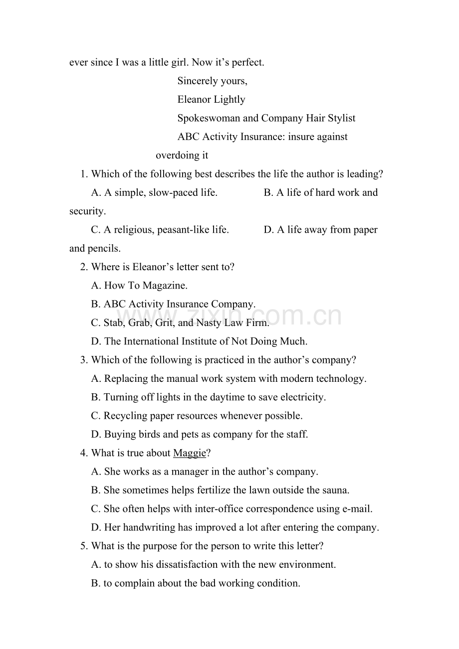 2016届高考英语阅读理解和短文改错自练测试7.doc_第2页