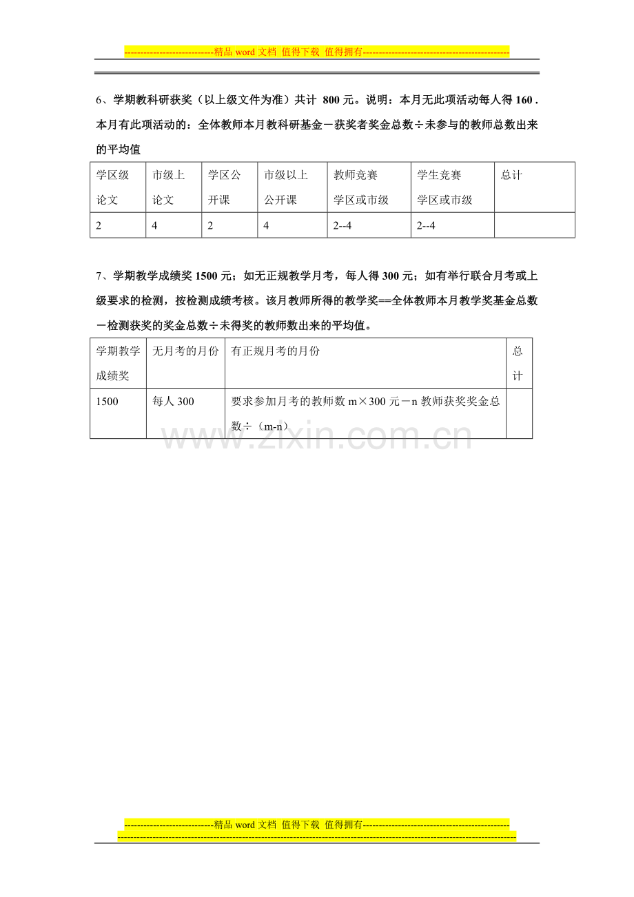 教师绩效工资月考核细则--文档-(2).doc_第2页