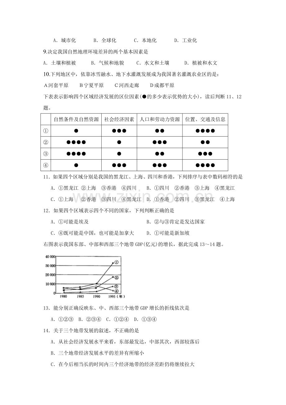 高二地理上册知识点寒假练习11.doc_第2页