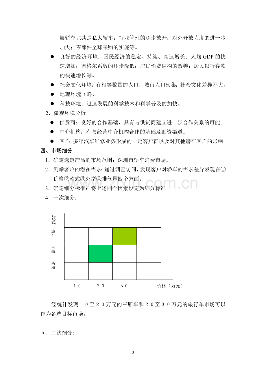 汽车营销策划书范例2-营销活动策划-计划解决方案-实用文档.doc_第3页