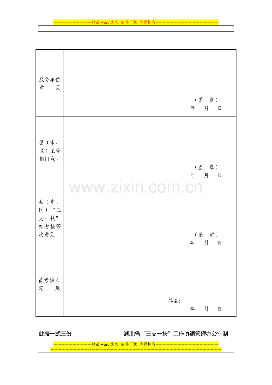 三支一扶支教生2011年度考核表..doc_第2页