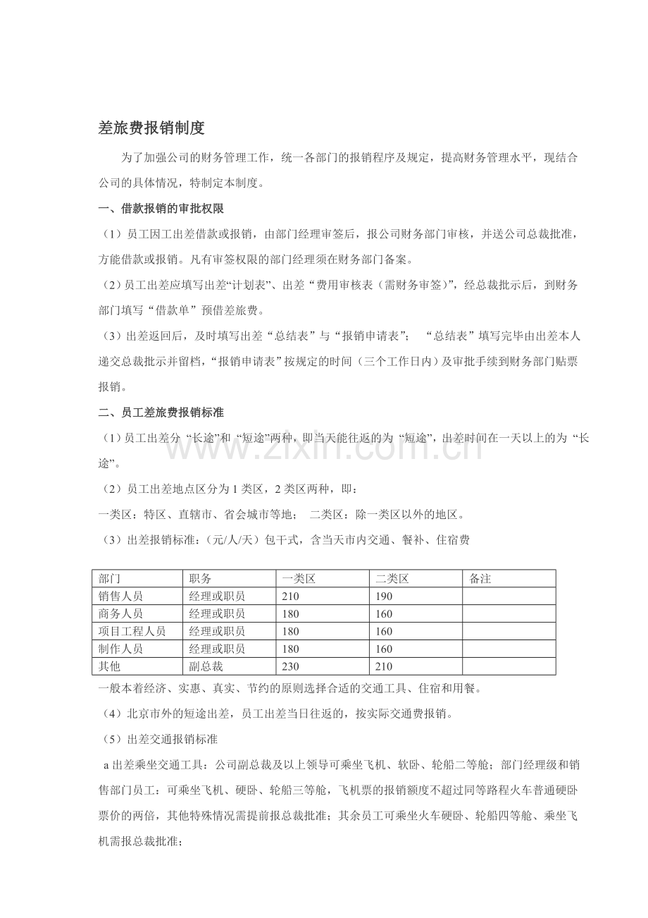 软件公司差旅费报销制度.doc_第1页