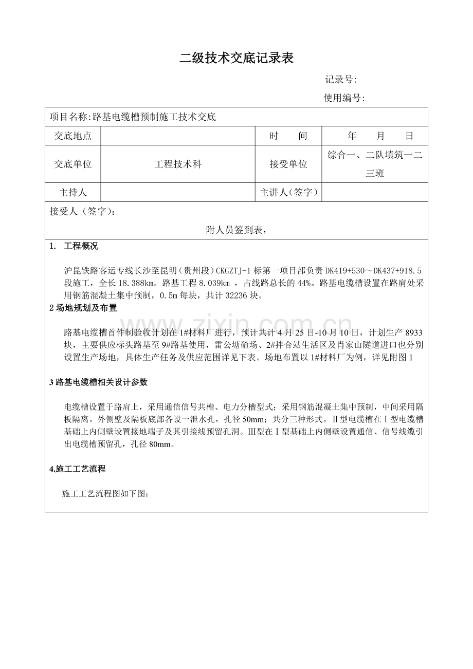 路基电缆槽二级技术交底.doc_第1页