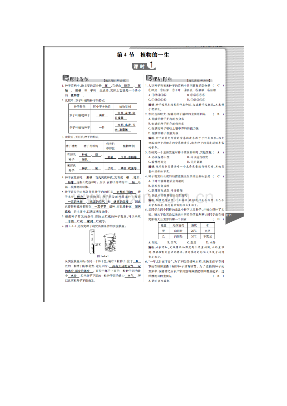 植物的一生检测题.doc_第1页