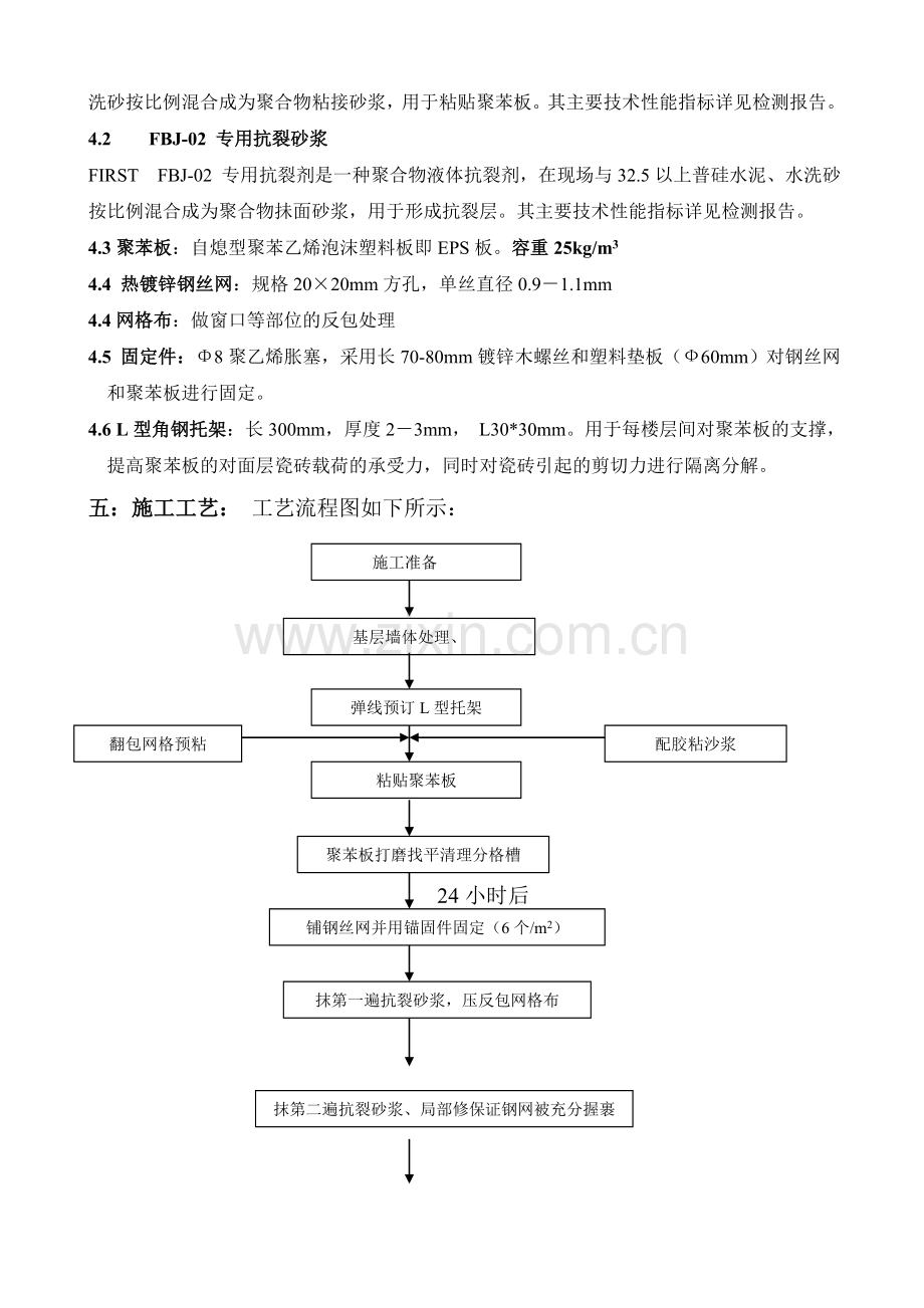 粘贴聚苯板外墙外保温施工工艺(瓷砖饰面)-secret.doc_第2页