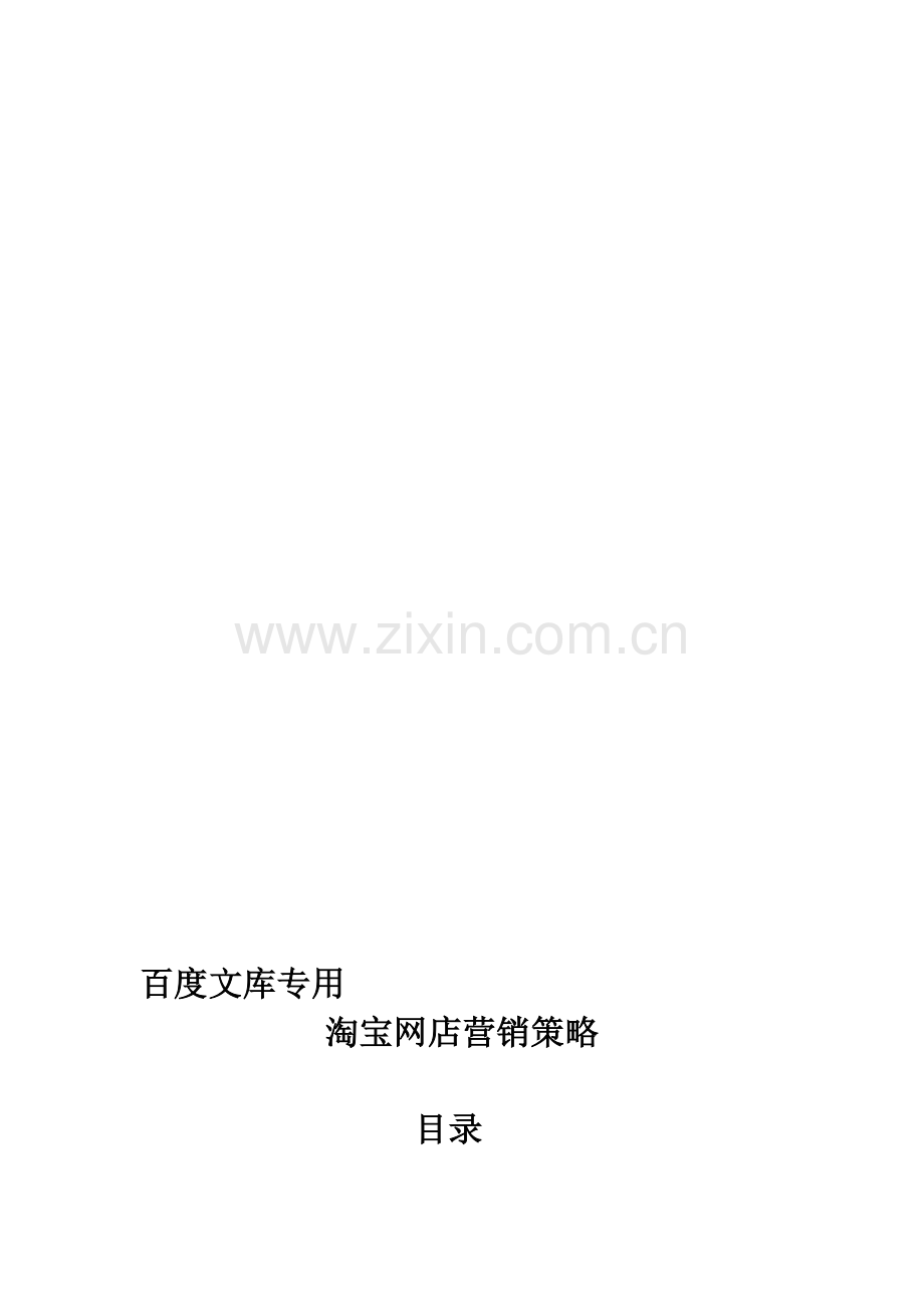 淘宝网店营销策略.doc_第1页