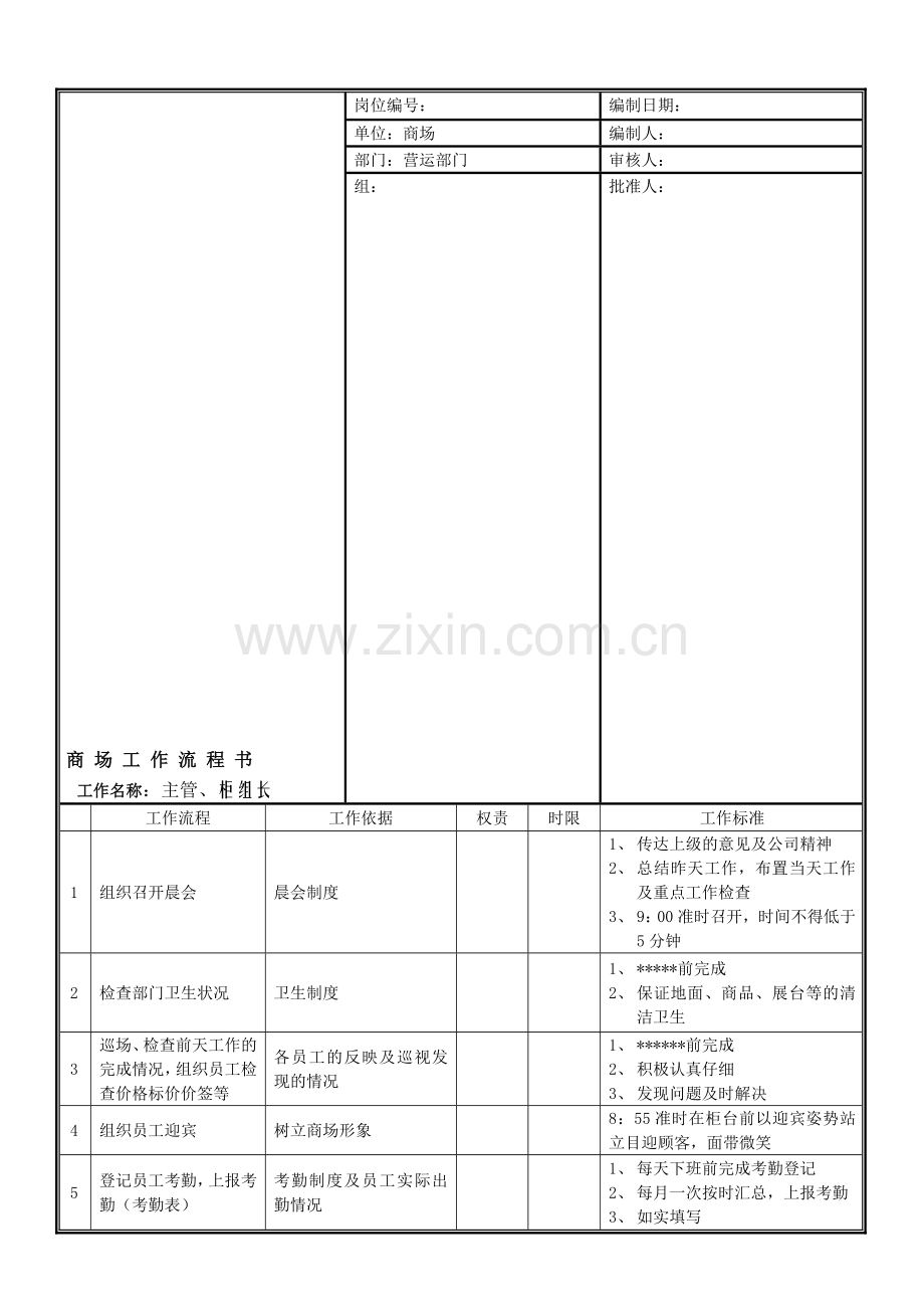 商场管理一日工作流程.doc_第1页