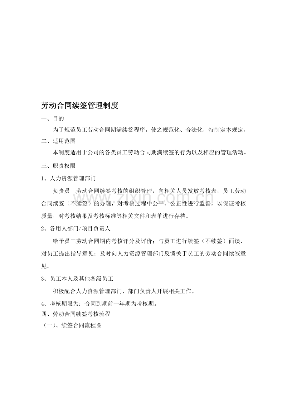 物业公司劳动合同续签管理制度.doc_第1页