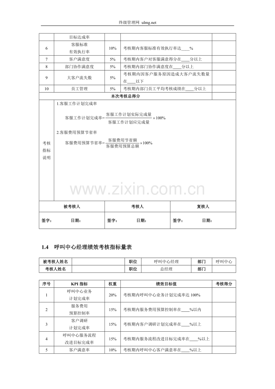 客户服务人员KPI绩效量化考核..doc_第3页