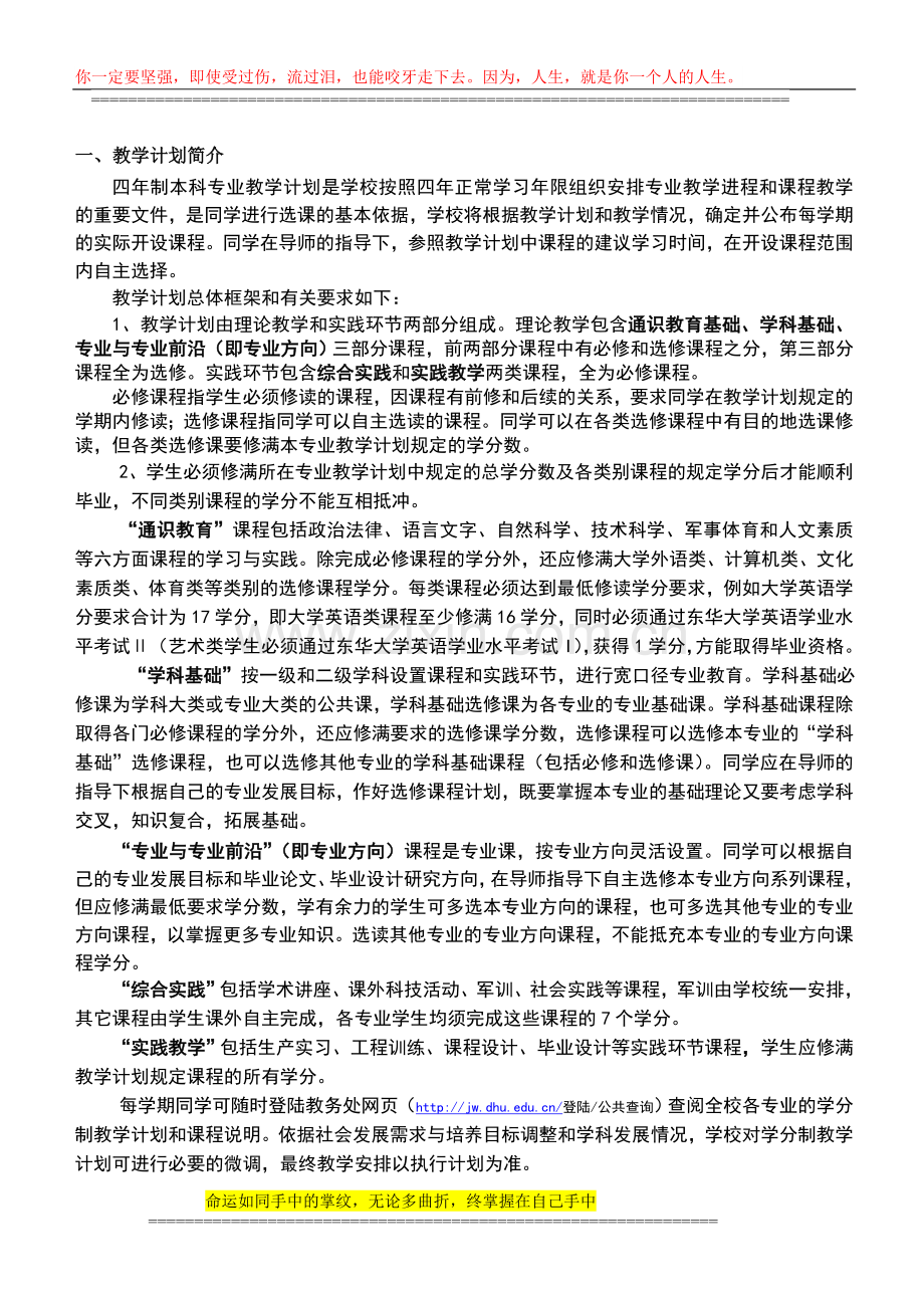 东华大学学分制选课手册(2012级).doc_第1页