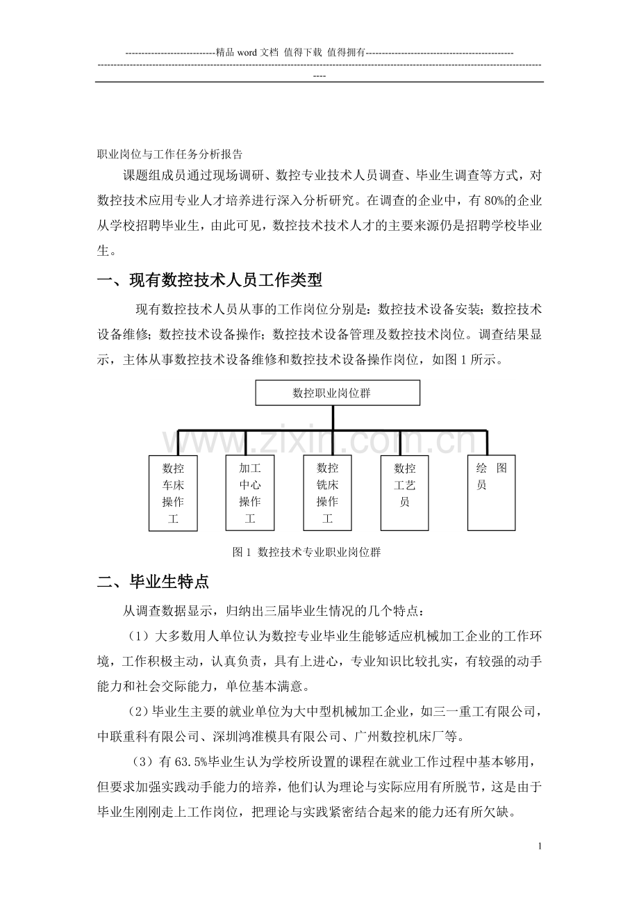 机电一体化职业岗位与工作任务分析报告.doc_第1页