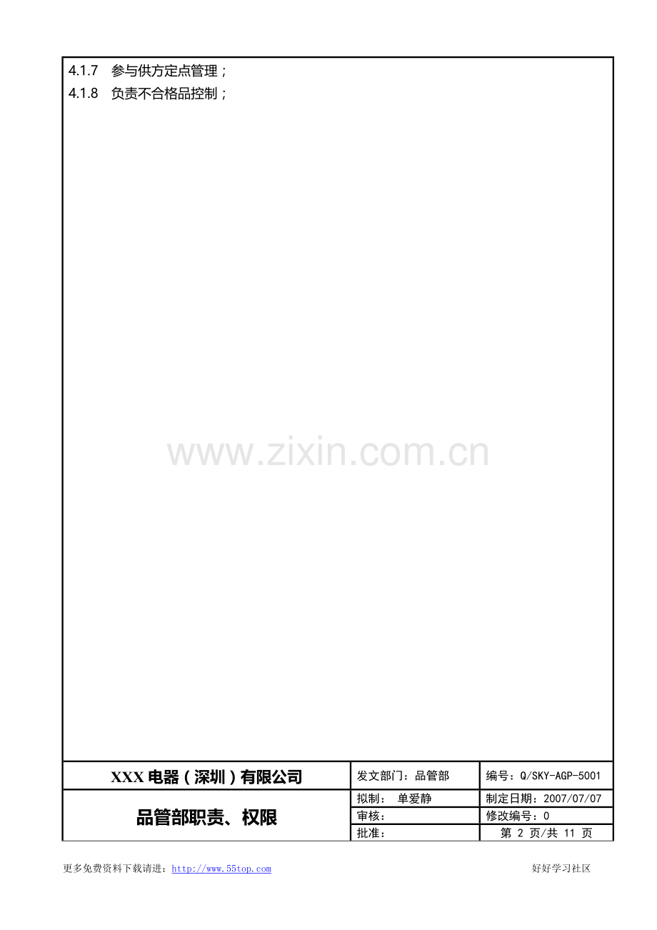 品管部组织架构及职责权限.doc_第2页