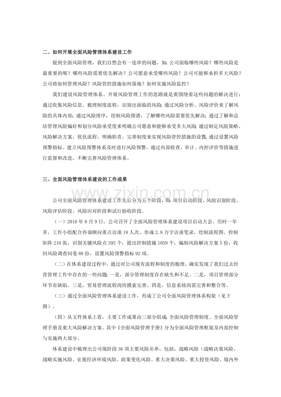 谈公司全面风险管理体系的建设.docx_第2页