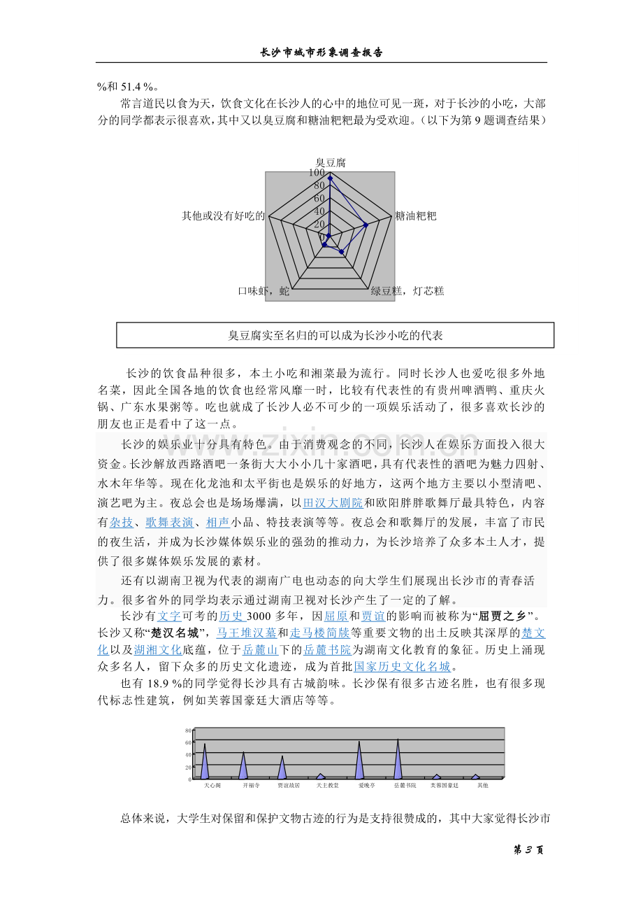 第六小组社会实践调查报告--长沙的城市形象建设.doc_第3页