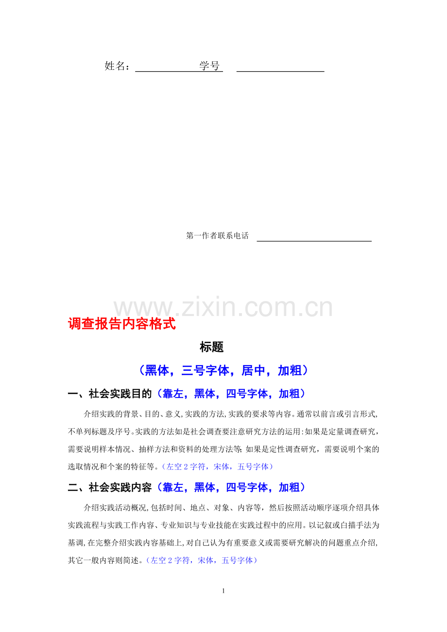 2013暑期社会实践调查报告格式及要求.doc_第2页