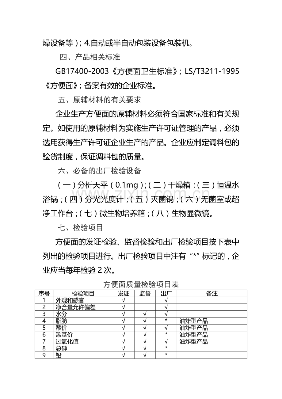 0701方便食品生产许可证审查细则.doc_第3页