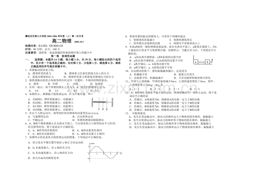 高二物理上学期第二次月考.doc_第1页