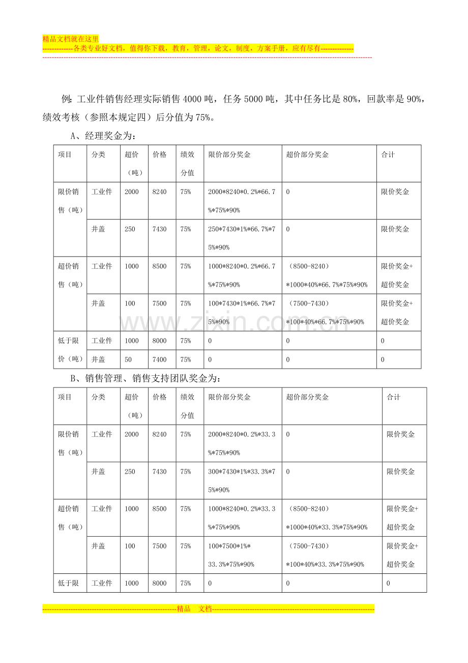 销售部奖金管理办法.doc_第3页