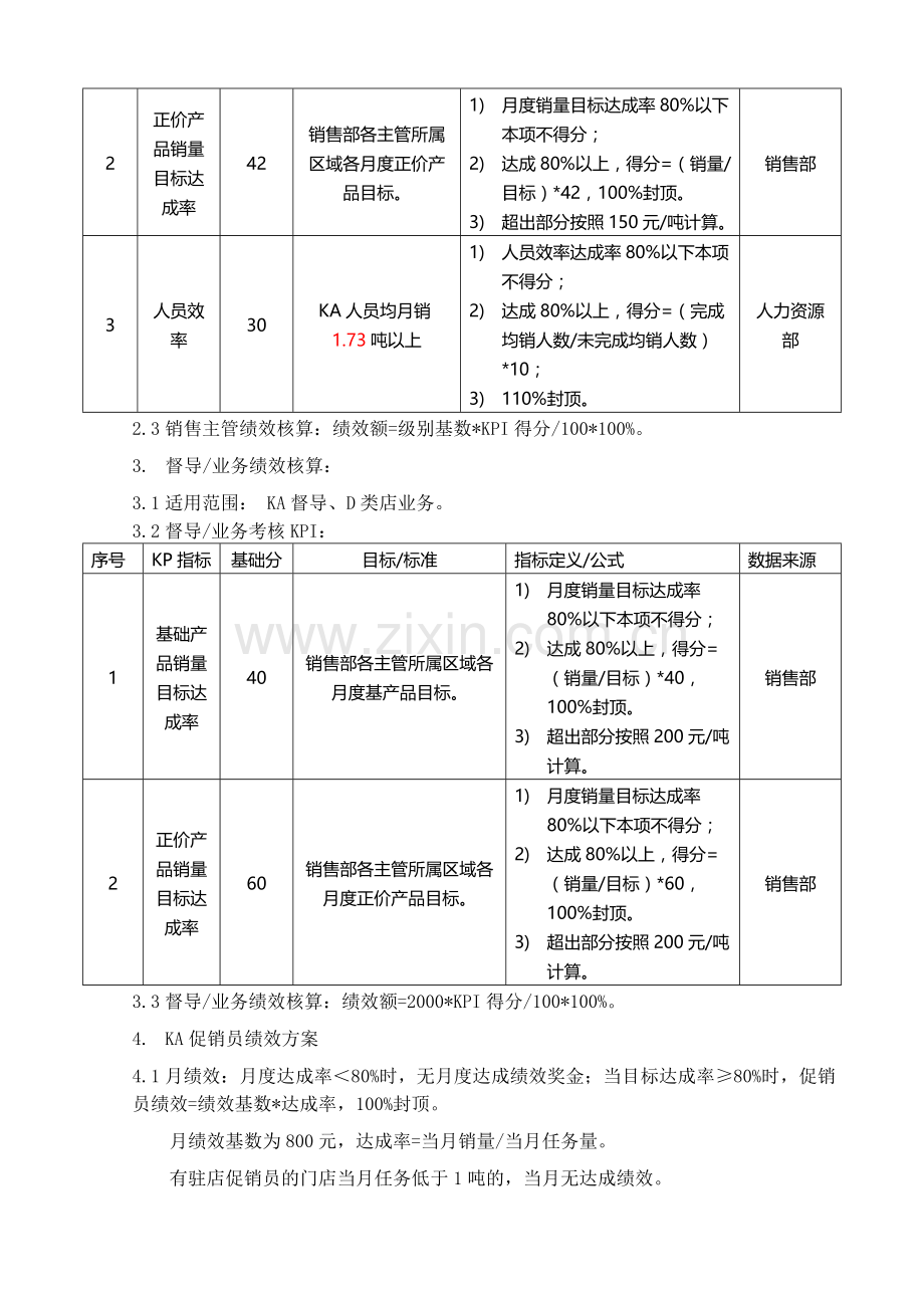 KA销售部绩效考核方案.doc_第2页