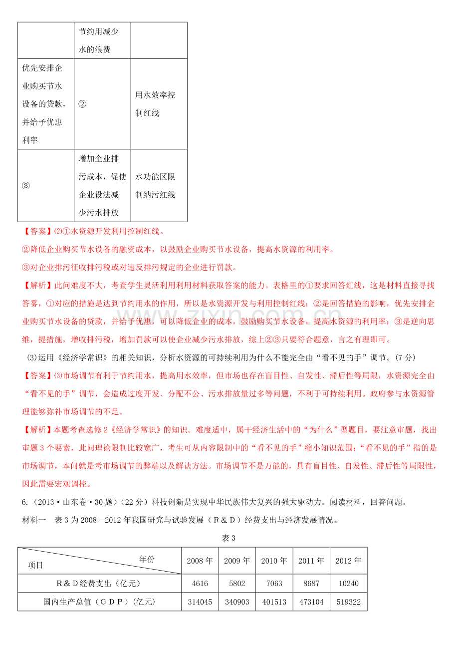 2013年高考政治单元归类解析-经济生活-第四单元.doc_第3页