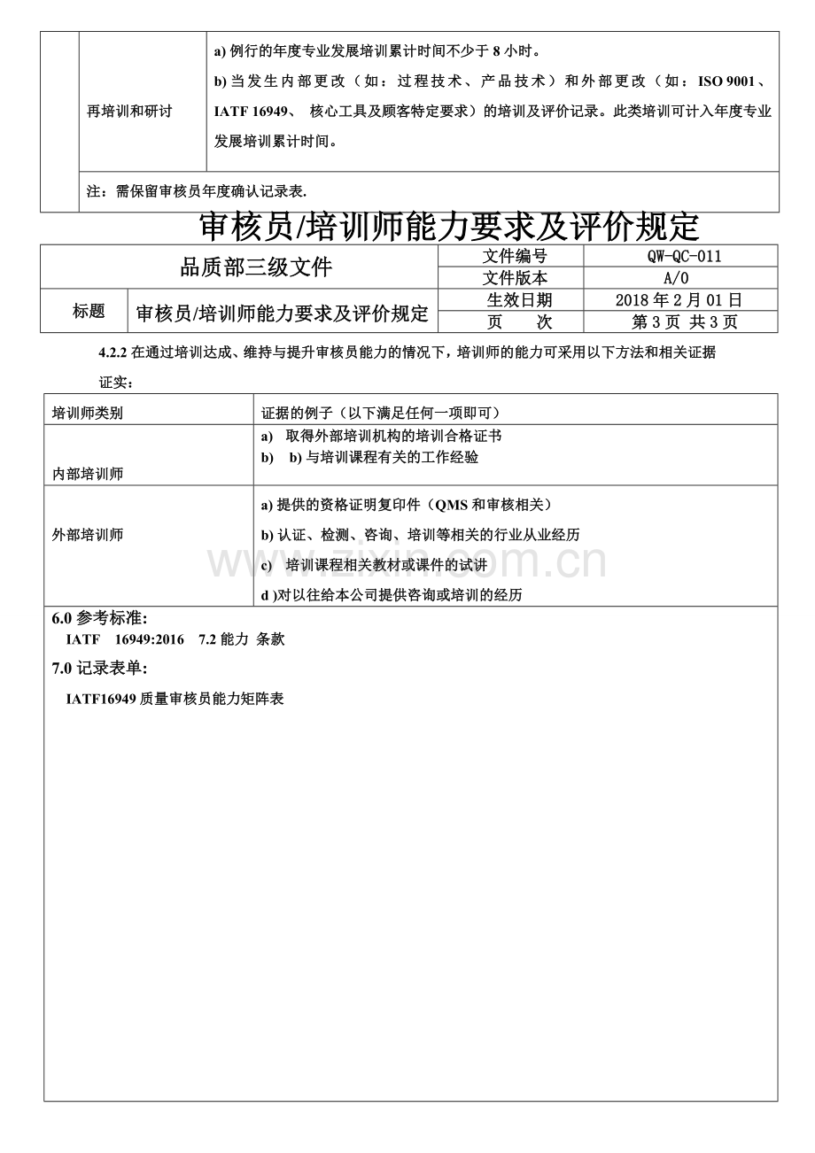 审核员、培训师能力要求及评价规定.doc_第3页