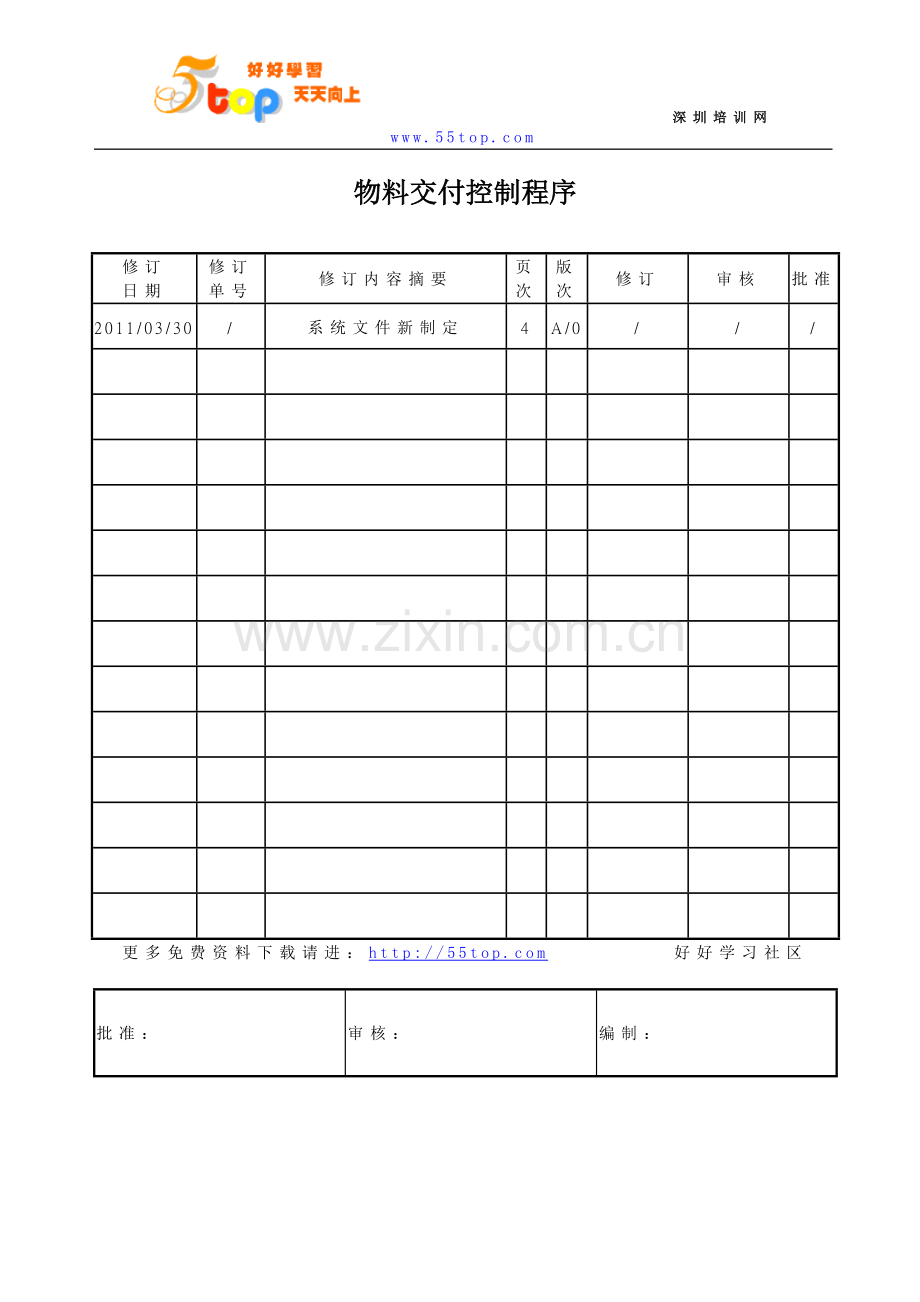 TS16949物料交付控制程序.doc_第1页