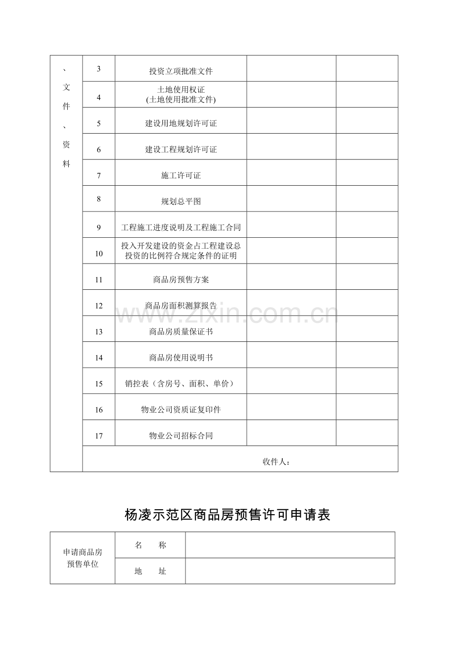 杨凌示范区商品房预售申请书、预售方案模板.doc_第3页