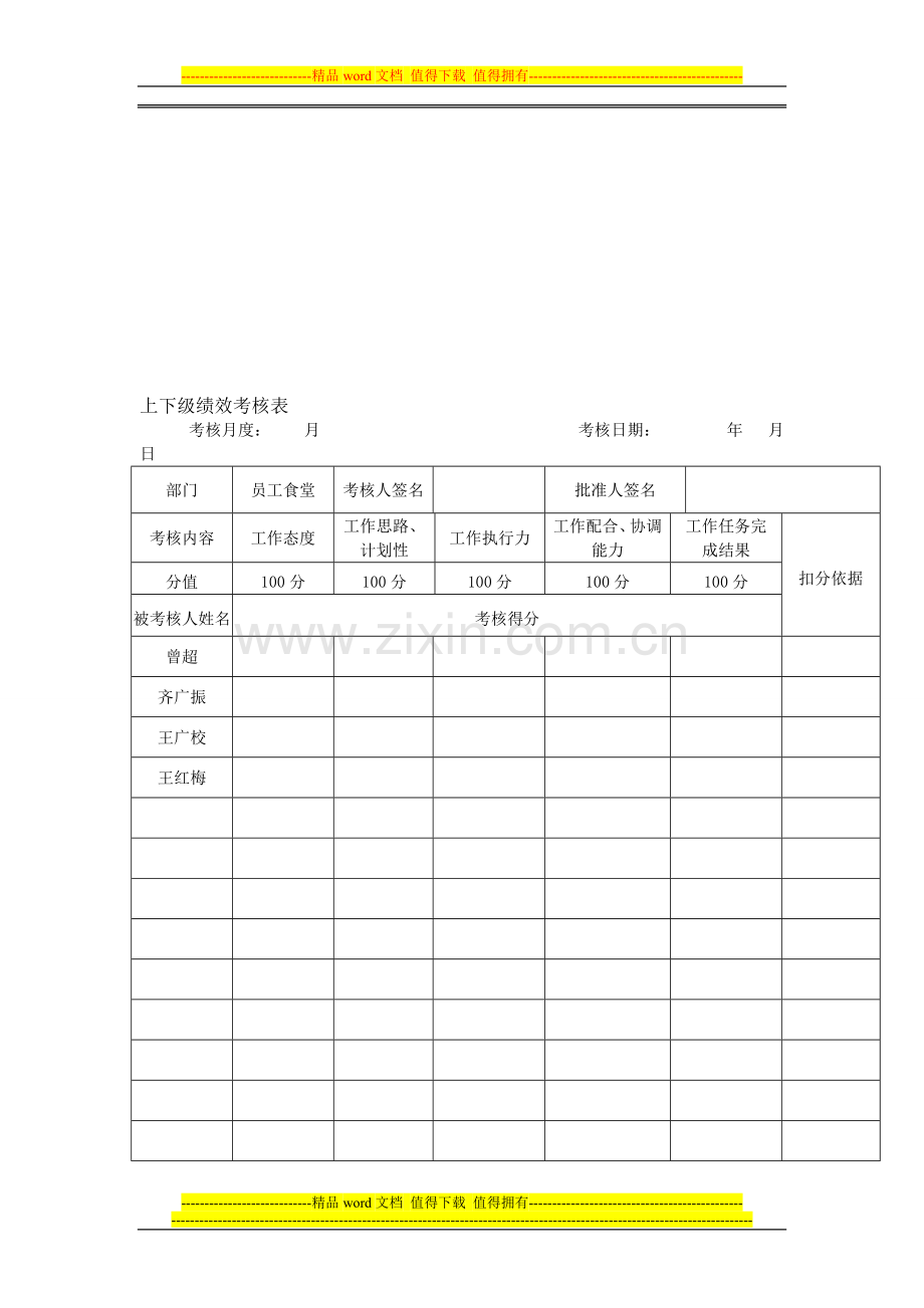 上下级绩效考核表1.doc_第1页