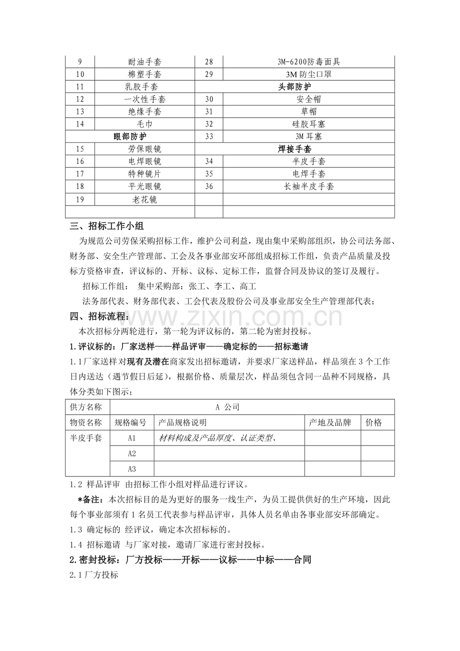 劳保采购招标方案.doc_第2页