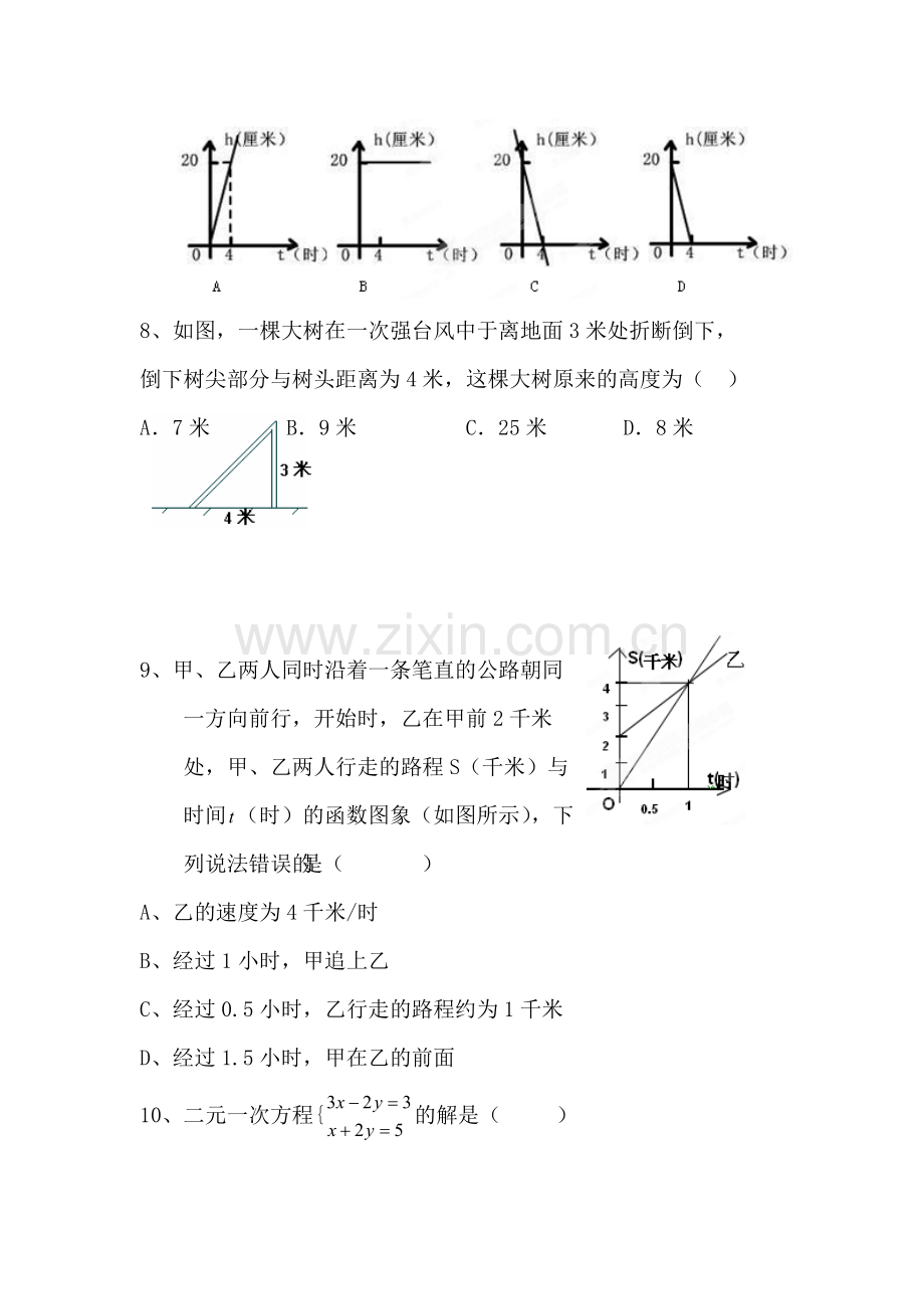 八年级数学上册期末调研检测考试试题2.doc_第2页