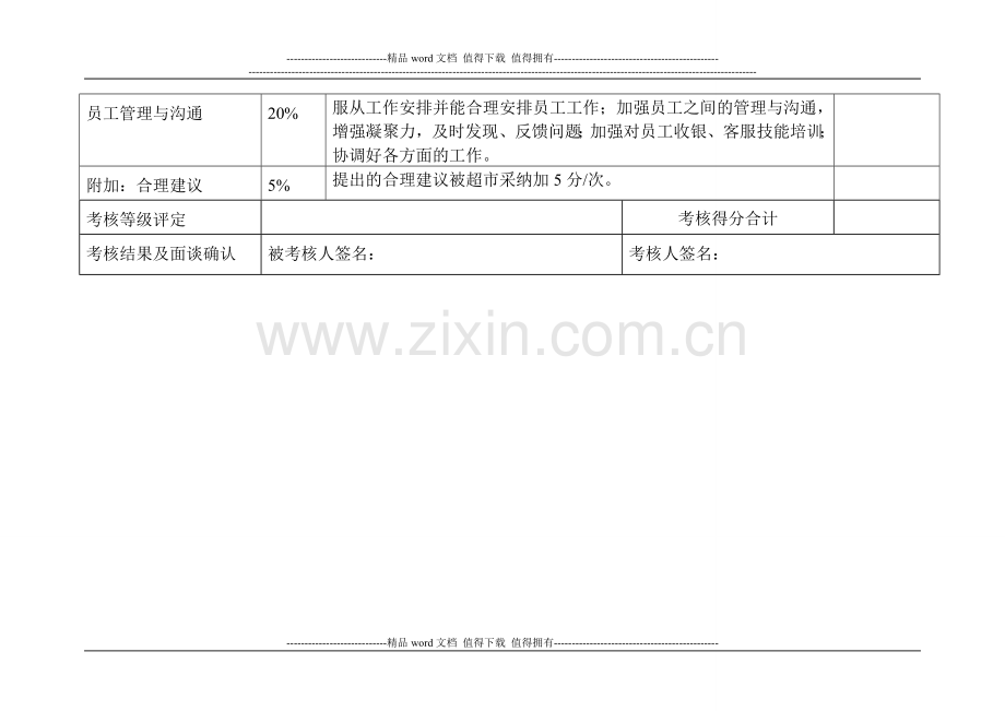 大学生超市的绩效考核表.doc_第3页