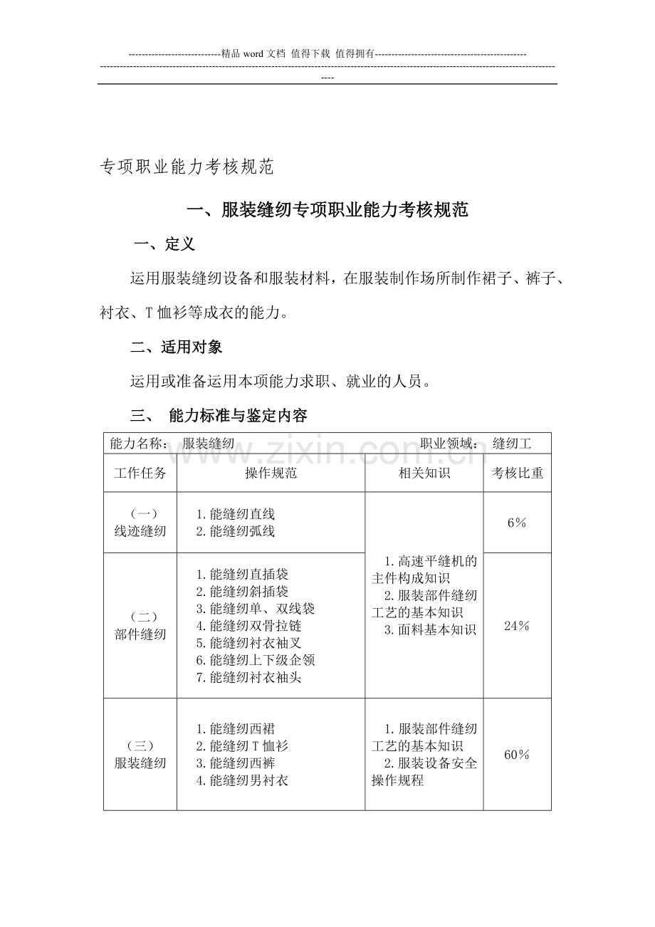 专项职业能力考核规范..doc_第1页