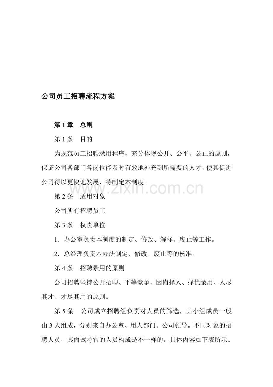 公司员工招聘实施细则.doc_第1页