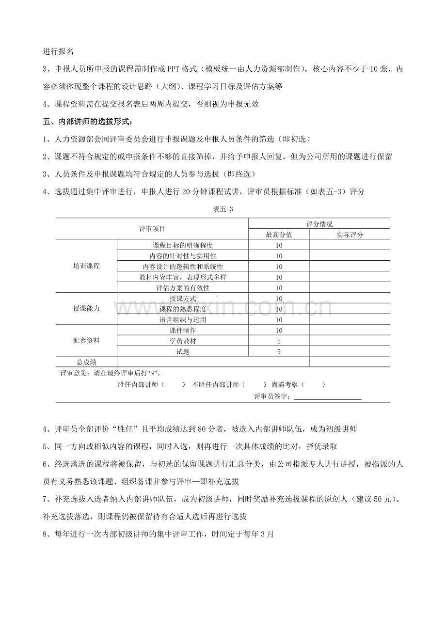 内部兼职讲师选拔及培养方案.doc_第3页