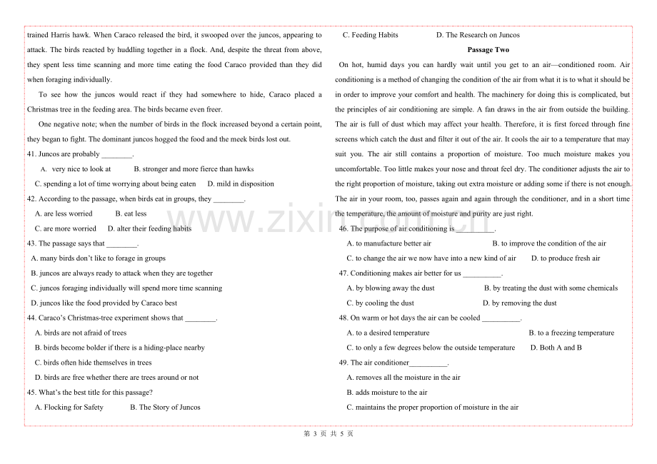 大学英语-期末考试试题卷(A).doc_第3页