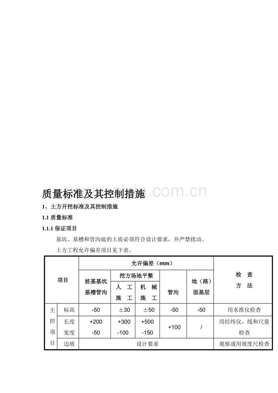 质量标准及其控制措施.doc_第1页