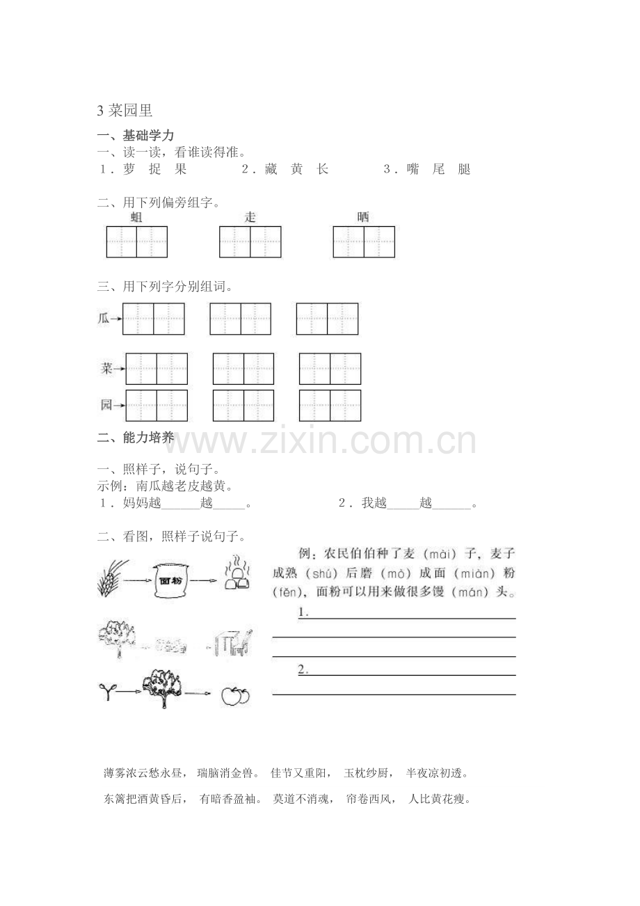 菜园里练习题1.doc_第1页