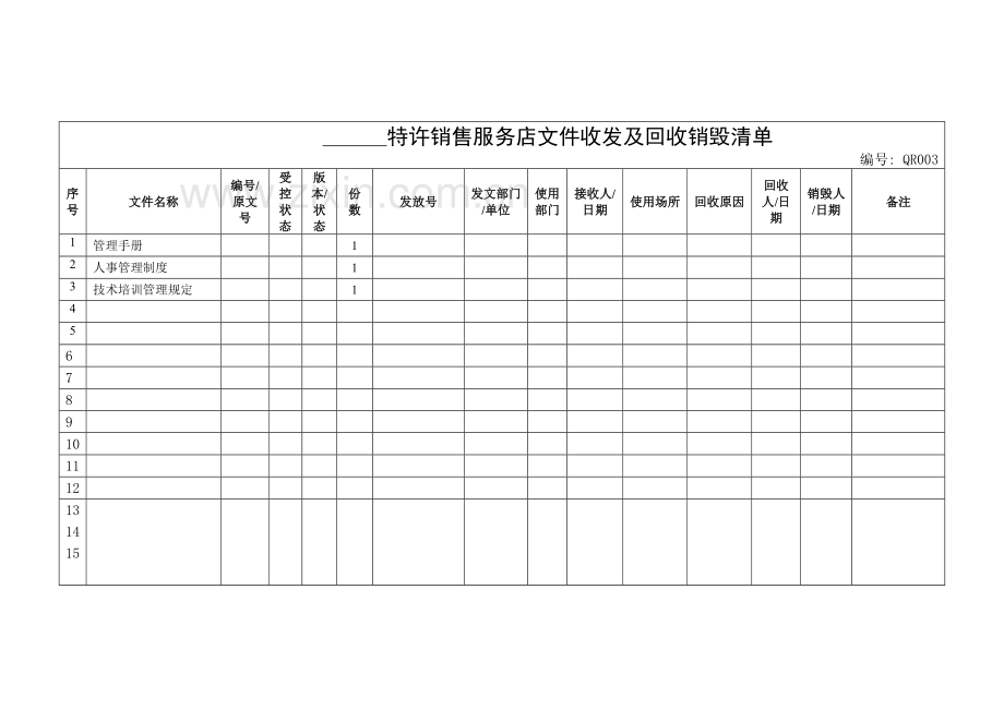 特许销售服务店执行手册实用表格.doc_第3页