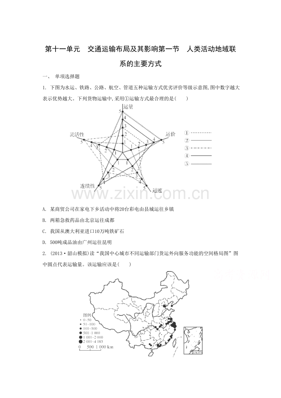 高三地理专题复习检测评估29.doc_第1页