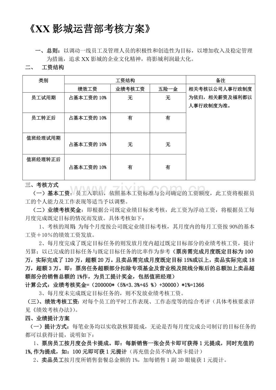 XX影城考核方案.doc_第1页