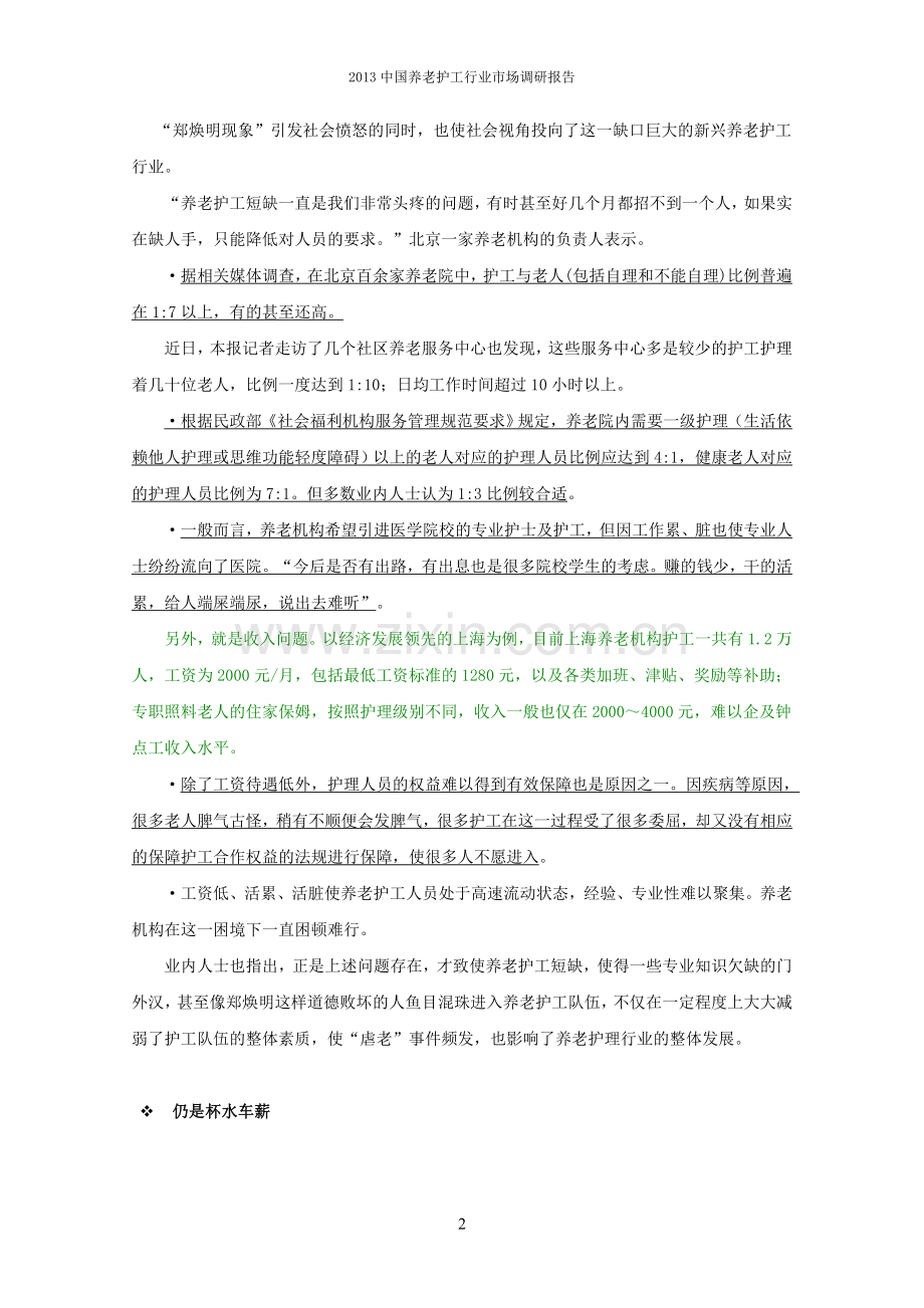 2013中国养老护工行业市场调研报告.doc_第2页