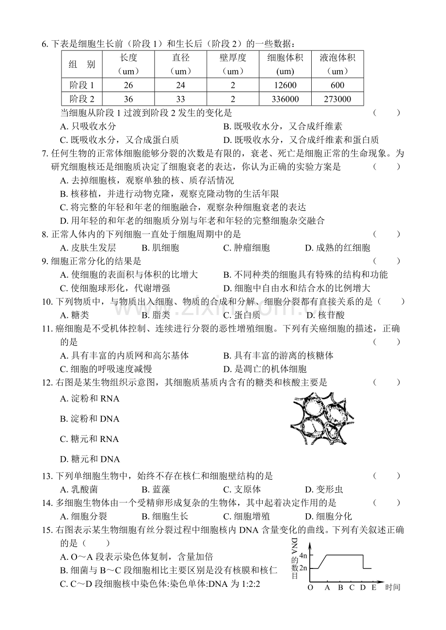 高二生物上学期同步测试(1).doc_第2页